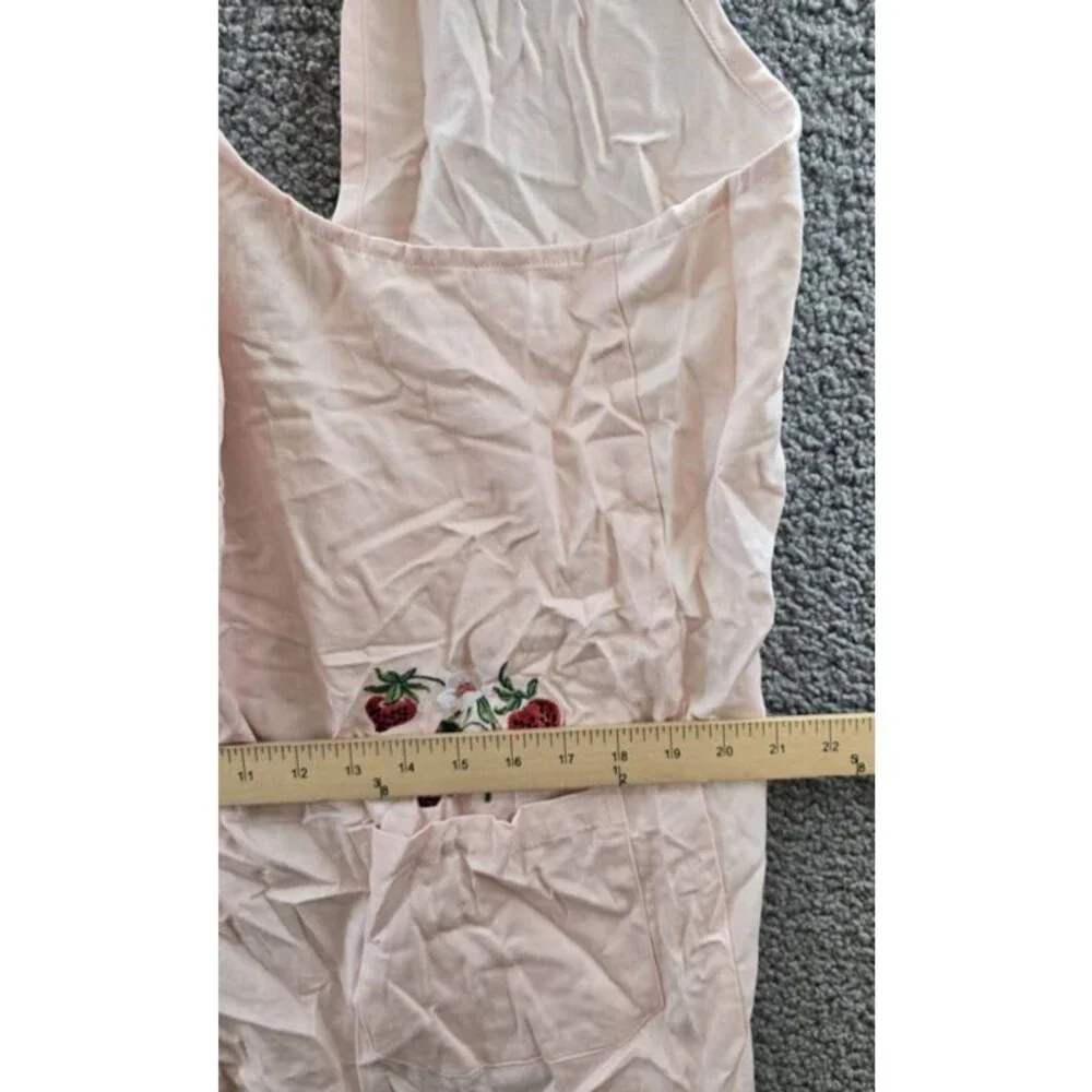 Macy's Flower Show Cross Back Strawberries Cotton Apron Unisex 59cm x 94cm Pink